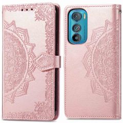 imoshion Etui de téléphone portefeuille Mandala Motorola Edge 30 - Rose Dorée