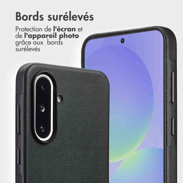 Accezz Étui de télephone portefeuille en cuir 2-en-1 avec MagSafe Samsung Galaxy A36 / A56 - Onyx Black