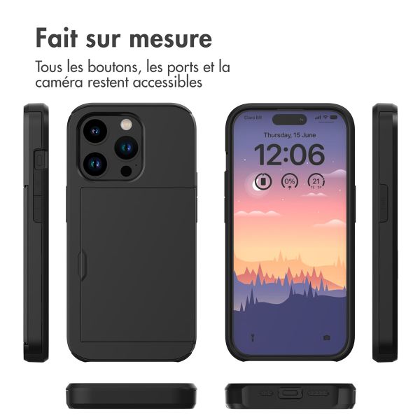 imoshion Coque arrière avec porte-cartes Apple iPhone 15 Pro - Noir