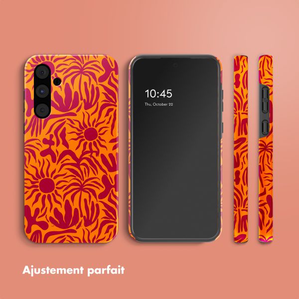 Selencia Coque arrière Vivid Samsung Galaxy A55 - Tropical Vibes Apricot