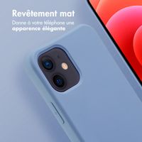 imoshion Coque arrière Color avec cordon amovible et MagSafe Apple iPhone 12 (Pro) - Ash Blue