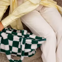 Selencia Sac Fourre-tout Zaya - Teddy Sac Ordinateur 16 pouces - Vert à carreaux