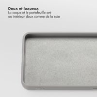 Selencia Étui portefeuille amovible Olyn avec MagSafe Samsung Galaxy S26 - Gris