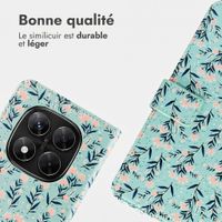 imoshion Étui de télephone portefeuille Design Xiaomi Redmi Note 14 Pro Plus (5G) - Blue Flowers