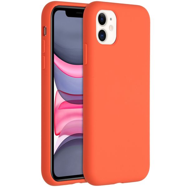 Accezz Coque Liquid Silicone iPhone 11 - Nectarine