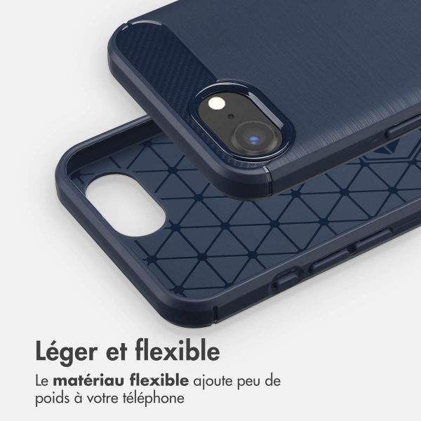 imoshion Coque Brushed Apple iPhone 16e - Bleu foncé