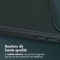 Accezz Coque arrière en cuir avec MagSafe Apple iPhone 17 Pro Max - Cedar Green