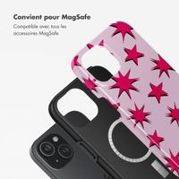 Selencia Coque arrière Vivid avec MagSafe Apple iPhone 15 - Stars Rubine Red Light Pink