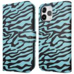 imoshion ﻿Étui de téléphone portefeuille Design iPhone 12 (Pro) - Black Blue Stripes