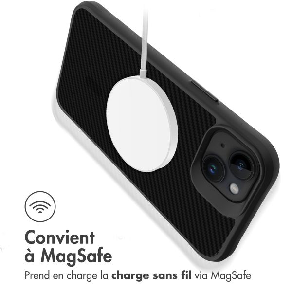 imoshion Rugged Hybrid Carbon Case avec MagSafe iPhone 14 - Noir