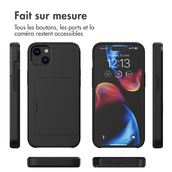 imoshion Coque arrière avec porte-cartes Apple iPhone 15 Plus - Noir