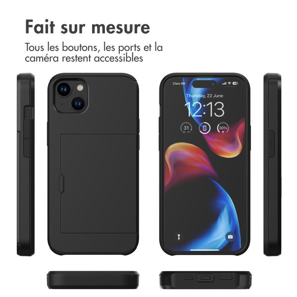 imoshion Coque arrière avec porte-cartes iPhone 15 Plus - Noir