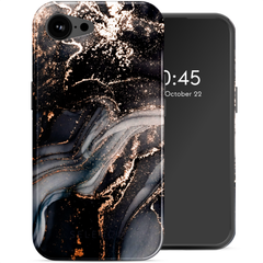 Selencia Coque arrière Vivid avec MagSafe Apple iPhone 16e - Chic Marble Black