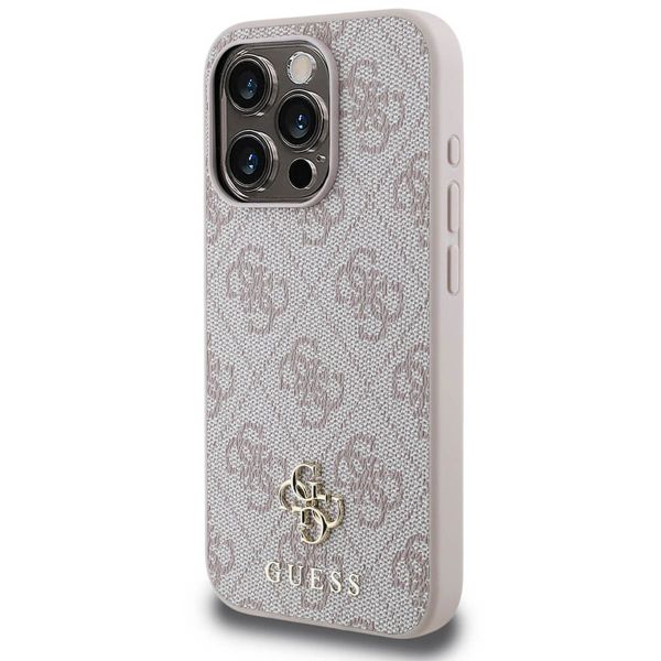 Guess Coque 4G Metal Logo MagSafe Apple iPhone 15 Pro - Rose