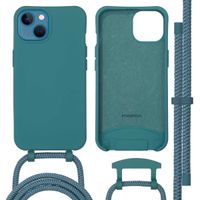 imoshion Coque de couleur avec cordon amovible MagSafe iPhone 13 - Dark Green