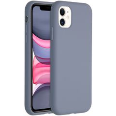 Accezz Coque Liquid Silicone Apple iPhone 11 - Lavender Gray
