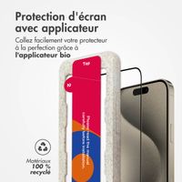 Accezz Protection d'écran en verre trempé avec applicateur Apple iPhone 15 Pro