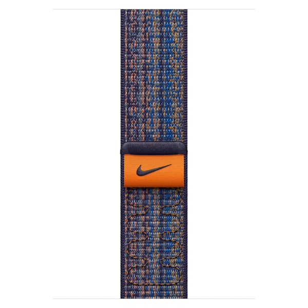 Apple Bracelet Nike Sport Loop Apple Watch Series 1 t/m 11 / SE / Ultra (44/45/46/49 mm) - Game Royal & Orange