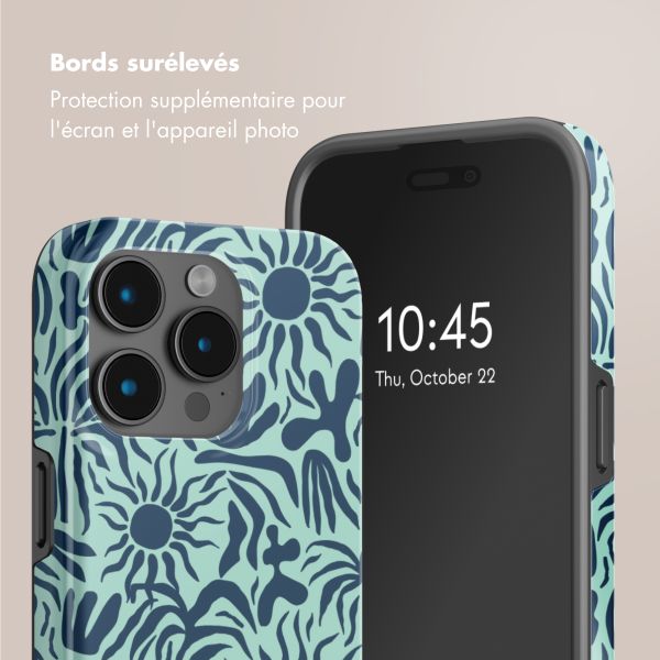 Selencia Coque arrière Vivid Tough avec MagSafe iPhone 15 Pro Max - Tropical Vibes Light Blue