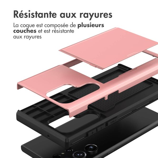 imoshion Coque arrière avec porte-cartes Samsung Galaxy S23 Ultra - Rose Doré