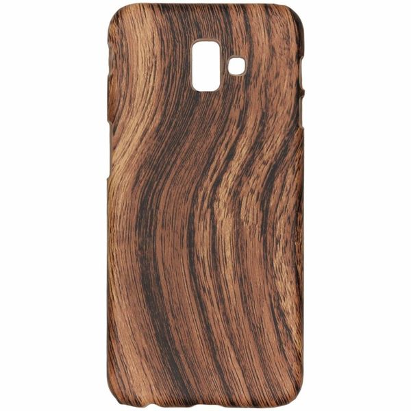Coque design en bois Samsung Galaxy J6 Plus - Brun foncé