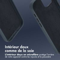 Accezz Coque arrière en cuir avec MagSafe iPhone 12 (Pro) - Nightfall Blue