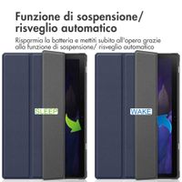 imoshion Coque tablette Trifold Samsung Galaxy Tab A8 - Bleu foncé