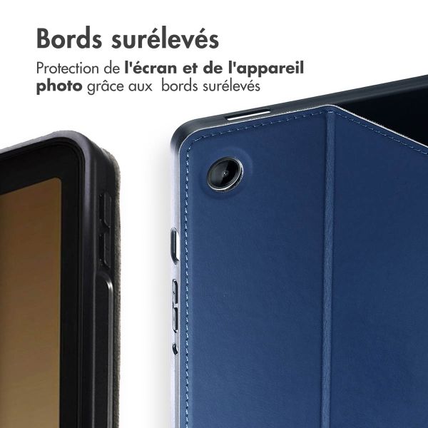 Accezz Coque tablette Classic Samsung Galaxy Tab A9 8.7 pouces - Bleu foncé
