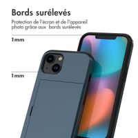imoshion Coque arrière avec porte-cartes Apple iPhone 14 - Bleu foncé