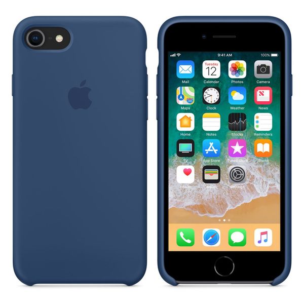 Apple Coque en silicone Apple iPhone SE (2022 / 2020) / 8 / 7 - Blue Cobalt