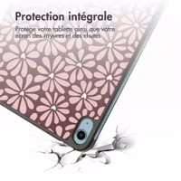 imoshion Coque tablette Design Trifold Apple iPad 11 (2025) 11 pouces A16 / iPad 10 (2022) 10.9 pouces - Bloom Love Blush