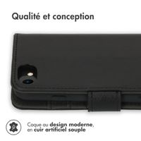imoshion Étui de télephone portefeuille Apple iPhone SE (2022 / 2020) / 8 / 7 / 6(s) - Noir