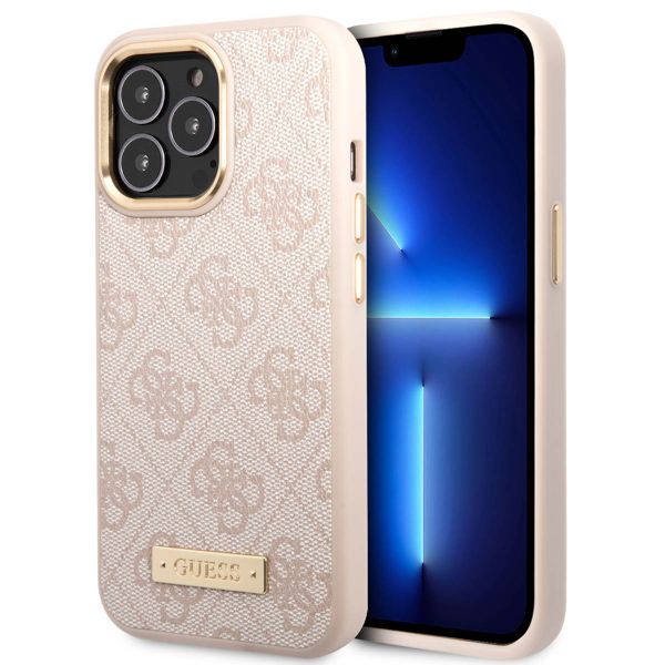 Guess Coque 4G Logo Monogram MagSafe Apple iPhone 14 Pro - Rose