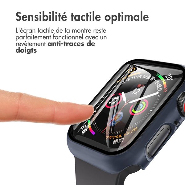 imoshion Coque rigide à couverture complète Apple Watch 4 / 5 / 6 / SE - 44 mm - Bleu foncé