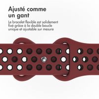 imoshion Bracelet sport⁺ Apple Watch Series 1 á 11 / SE / Ultra (44/45/46/49 mm) - Taille S/M - Wine Red & Black