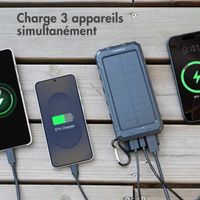 imoshion Solar Powerbank - Batterie externe avec panneau solaire - Charge rapide et fourniture d'énergie - 10.000 mAh - Noir