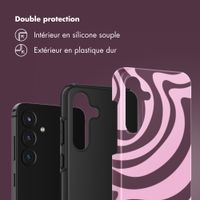 Selencia Coque arrière Vivid Samsung Galaxy S25 FE - Wavy Swirl Pink Plum