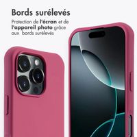 imoshion Coque arrière Color avec cordon amovible et MagSafe Apple iPhone 16 Pro Max - Raspberry