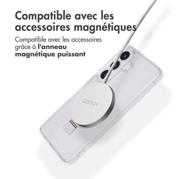 Accezz Coque Ring Stand avec MagSafe Samsung Galaxy S26 - Transparent