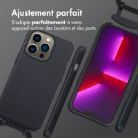 imoshion Coque arrière Color avec cordon amovible et MagSafe Apple iPhone 13 Pro - Noir