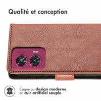 imoshion Étui de télephone portefeuille Motorola Edge 50 Fusion - Marron