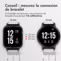 imoshion Bracelet sportif en silicone - Connexion universelle de 18 mm - Noir / Lime