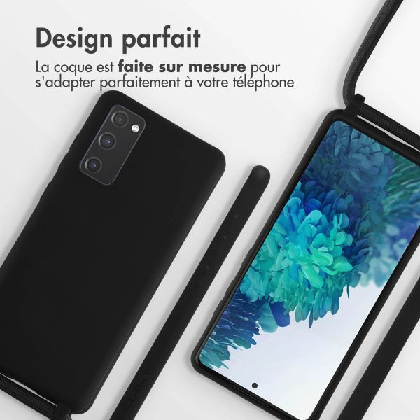 imoshion ﻿Coque en silicone avec cordon Samsung Galaxy S20 FE - Noir