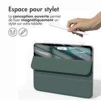 imoshion Magnetic etui de téléphone portefeuille Apple iPad Air 11 pouces (2025) M3 / (2024) M2 / Air 5 (2022) / Air 4 (2020) - Vert foncé