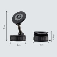 imoshion Support de téléphone pour voiture avec MagSafe - rotatif à 360° - avec ventouse - magnétique - universel - noir