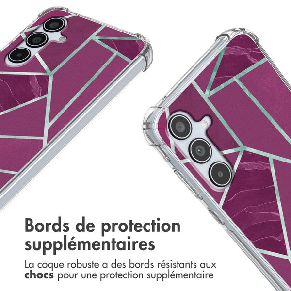 imoshion Coque Design avec cordon Samsung Galaxy A35 - Bordeaux Graphic