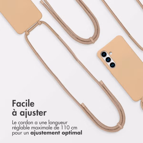 imoshion Coque arrière Color avec cordon amovible et MagSafe Samsung Galaxy S24 / S25 - Beige