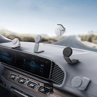 Baseus PrimeTrip Series C02 Mega Support de téléphone voiture - Magnétique et MagSafe/Qi2 - Charge sans fil - Autocollant - Noir