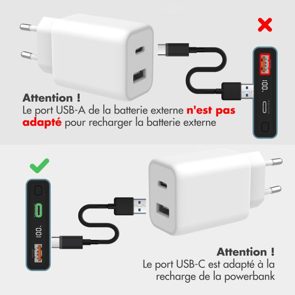 imoshion Ultra Series Batterie externe 10.000 mAh - Vert Pétrole