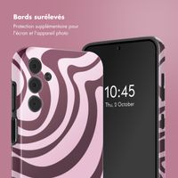 Selencia Coque arrière Vivid Samsung Galaxy A15 (5G) - Wavy Swirl Pink Plum